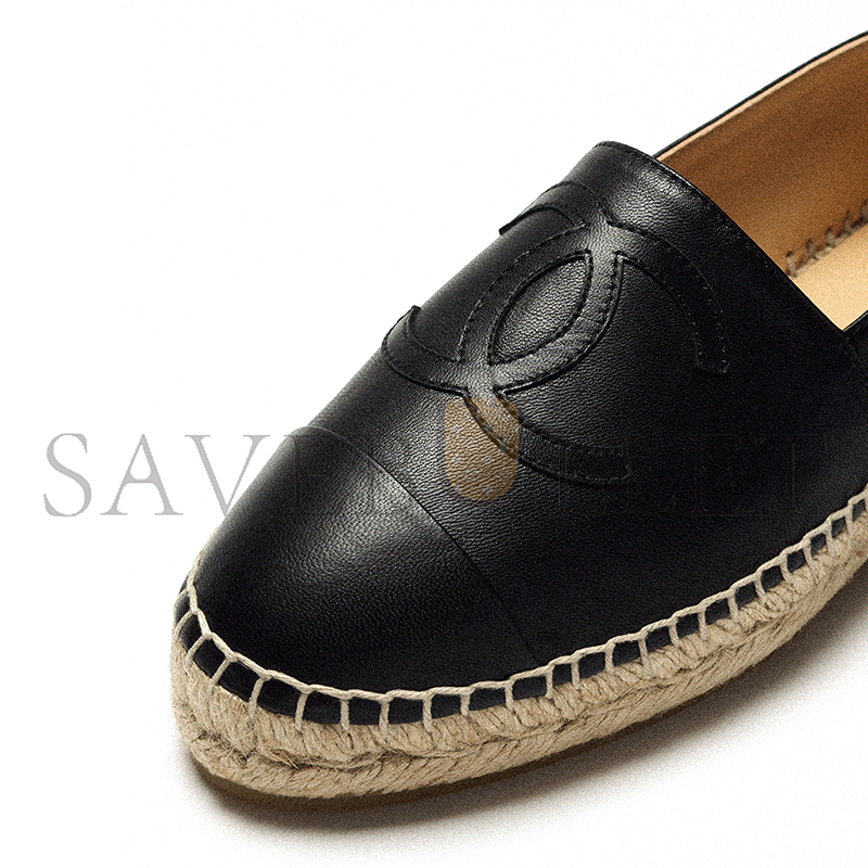 CHANEL ESPADRILLES LAMBSKIN BLACK G29762
